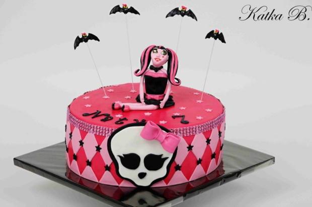monster highs, torta, Torty pre dievčatá, cacarinka KatkaB., 1