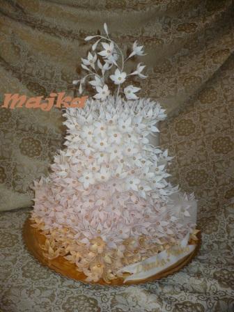 svadobná s 250 kvietkami, torta, Svadobné torty svadobná s 250 kvietkami, torta, Svadobné torty, xara226, 1