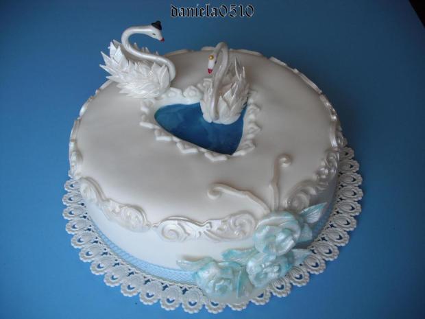 svadobná s labuťami, torta, Svadobné torty svadobná s labuťami, torta, Svadobné torty, daniela0510, 1