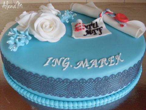 A máme o jedného ING. navyše :), torta, Torty - škola, stužková, AlenaM, 1