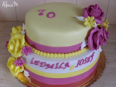 Dvojposchodová čerstvým 70-níkom, torta, Narodeninové torty, AlenaM, 1