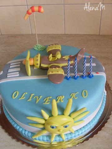 K narodeninám s lietadielkom, torta, Rozprávkové torty K narodeninám s lietadielkom, torta, Rozprávkové torty, AlenaM, 1
