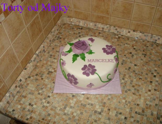 Fialová pre Marcelku, torta, Narodeninové torty Fialová pre Marcelku, torta, Narodeninové torty, drobecek, 1