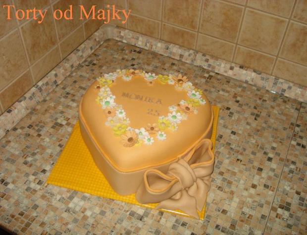 Oranžové srdiečko pre Moniku, torta, Narodeninové torty, drobecek, 1