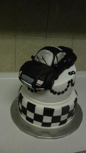 poschodová s audi autom, torta, Narodeninové torty poschodová s audi autom, torta, Narodeninové torty, Ivka29, 1