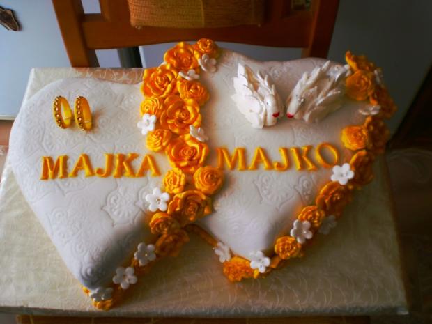 svadobné dvojsrdce, torta, Svadobné torty, alena60, 1