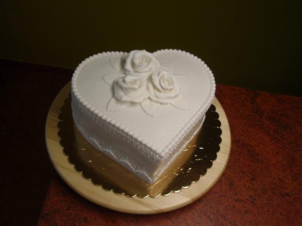 Biele svadobné srdce..., torta, Svadobné torty Biele svadobné srdce..., torta, Svadobné torty, sonka71x, 1