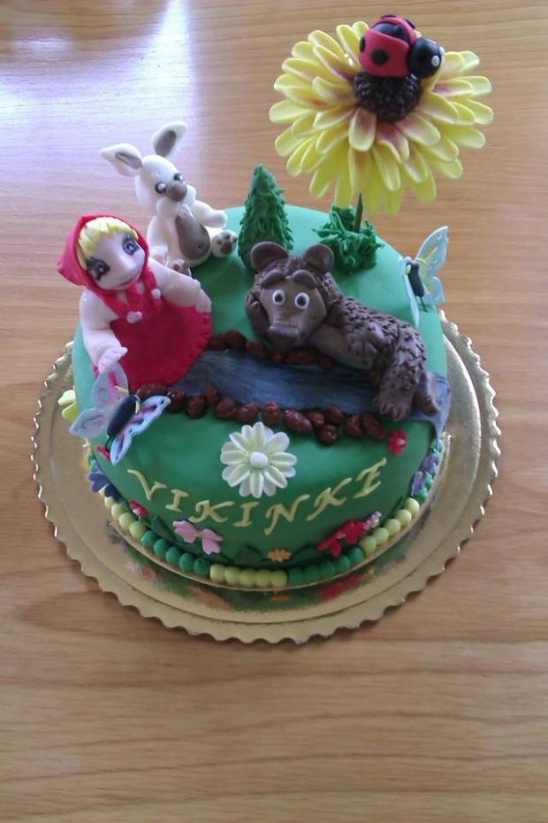Máša a medveď, torta, Rozprávkové torty, Marta Majernickova, 1