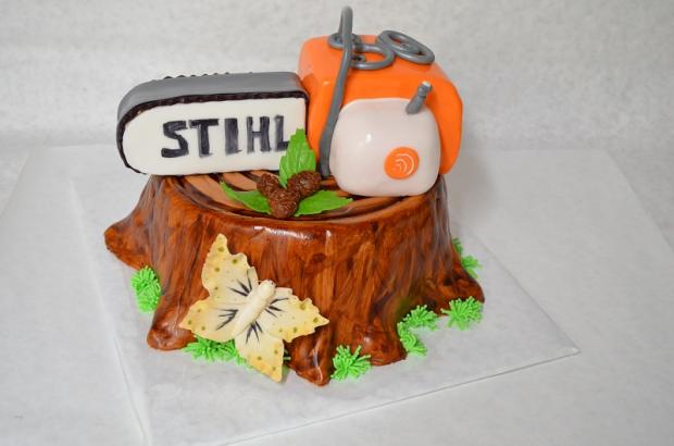 peň s pílou, torta, Narodeninové torty peň s pílou, torta, Narodeninové torty, Denisa8, 1
