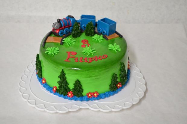 vláčik Tomáš, torta, Torty autíčka, vláčiky, Denisa8, 1