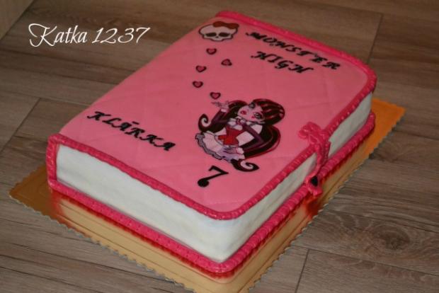 kniha Monster High, torta, Rozprávkové torty, katka1237, 1