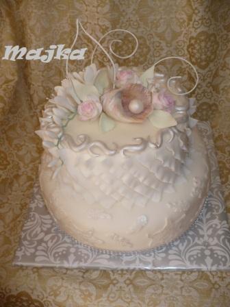 svadobná s perlou, torta, Svadobné torty, xara226, 1