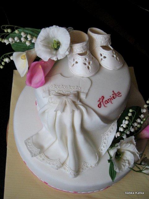Krstinová so šatôčkami a topánočkami, torta, Torty na krstiny Krstinová so šatôčkami a topánočkami, torta, Torty na krstiny, babka Katka, 1