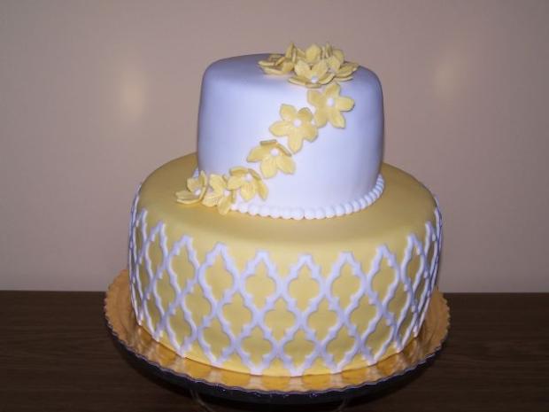 žltá s kvietkami, torta, Narodeninové torty žltá s kvietkami, torta, Narodeninové torty, Adrika1, 1