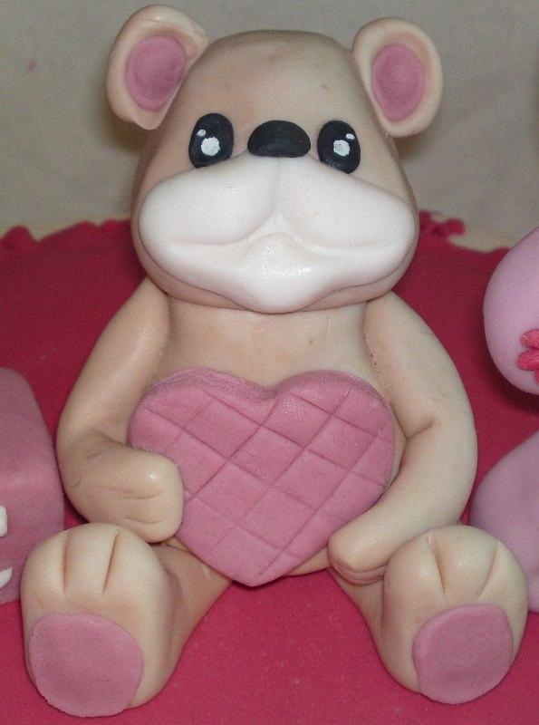Macko so srdiečkom..., torta, Ozdoby na torty Macko so srdiečkom..., torta, Ozdoby na torty, Mariolka, 1