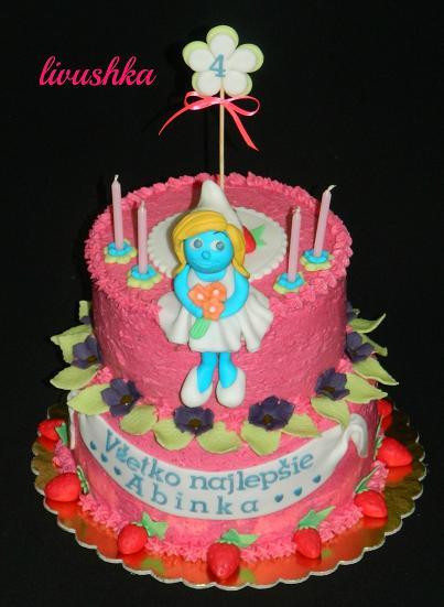 kremova torta Šmoulinka, torta, Rozprávkové torty kremova torta Šmoulinka, torta, Rozprávkové torty, livushka, 1