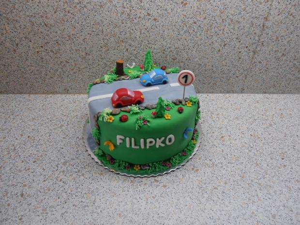 s autíčkami, torta, Torty autíčka, vláčiky s autíčkami, torta, Torty autíčka, vláčiky, nmiriam, 1