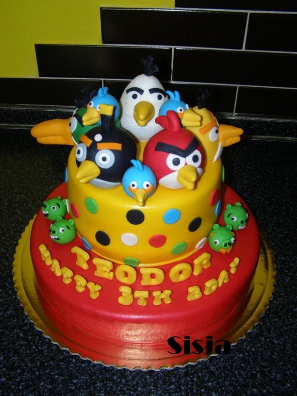 Angry Birds, torta, Ostané torty pre deti Angry Birds, torta, Ostané torty pre deti, Sisja, 1