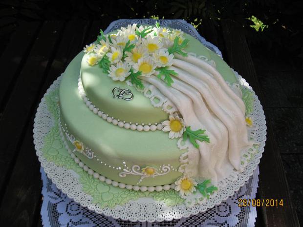 svatební s kopretinami, torta, Svadobné torty svatební s kopretinami, torta, Svadobné torty, zdenab., 1