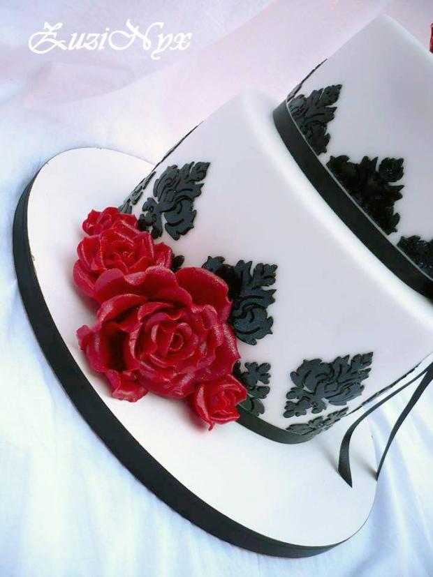 Červená ruža detail, torta, Narodeninové torty, ZuziNyx, 1
