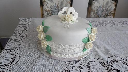 svadobná s krajkou, torta, Svadobné torty svadobná s krajkou, torta, Svadobné torty, Ivka29, 1