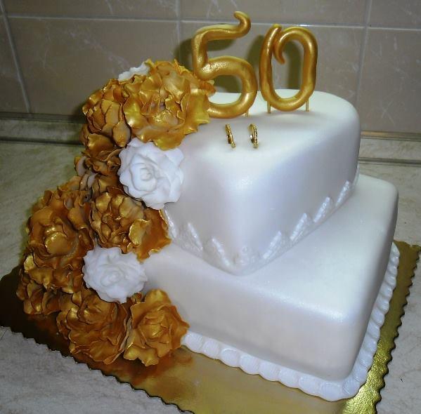 50-te výročie svadby, torta, Svadobné torty 50-te výročie svadby, torta, Svadobné torty, cicapetra, 1