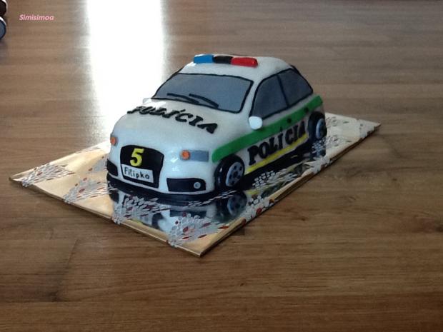 policajne auto, torta, Torty autíčka, vláčiky policajne auto, torta, Torty autíčka, vláčiky, Simisimoa, 1