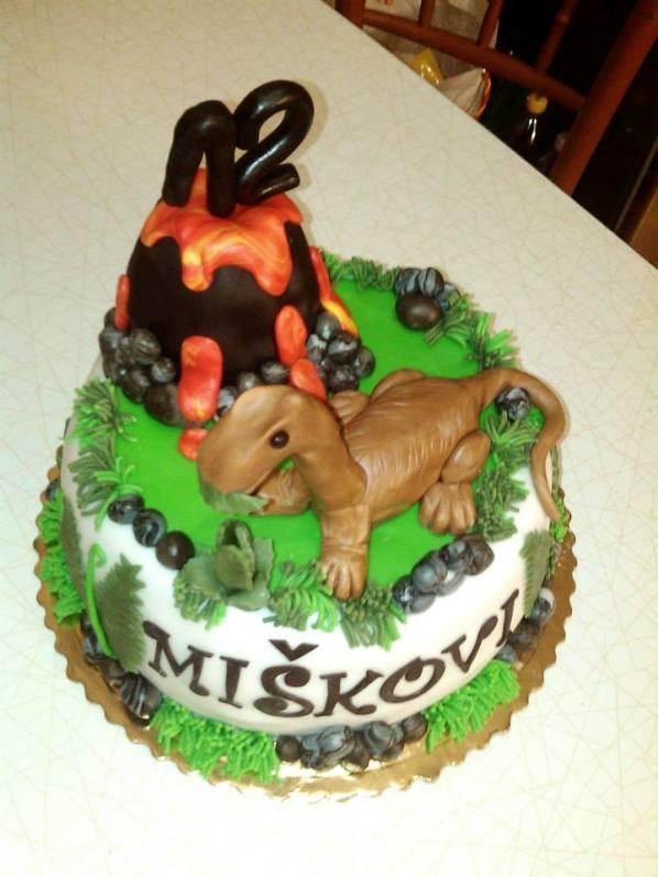 S dinosaurom, torta, Torty so zvieratkami S dinosaurom, torta, Torty so zvieratkami, jarmila75, 1