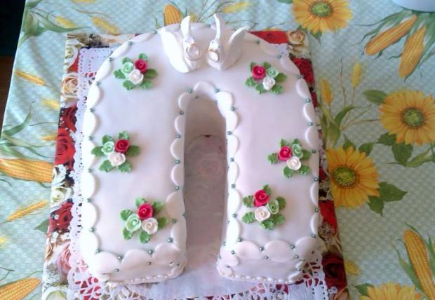podkova, torta, Svadobné torty podkova, torta, Svadobné torty, zabacka, 1