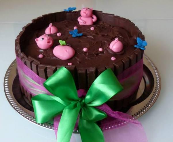 Prasiatka v blate, torta, Narodeninové torty, Iwet, 1
