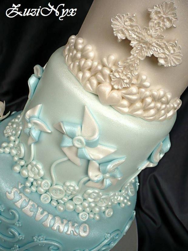 Krstinová detail, torta, Torty na krstiny, ZuziNyx, 1