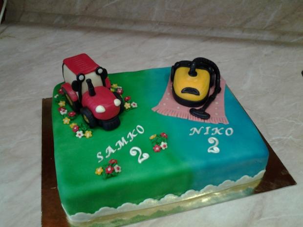 s traktorom a vysávačom :), torta, Torty autíčka, vláčiky s traktorom a vysávačom :), torta, Torty autíčka, vláčiky, eva.s, 1