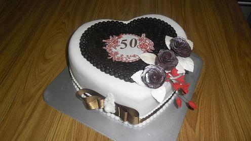 bielo-hnedé srdce, torta, Narodeninové torty bielo-hnedé srdce, torta, Narodeninové torty, Ivka29, 1