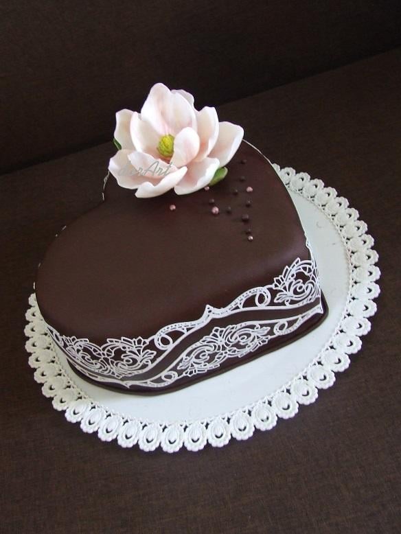 čokoládová s magnóliou, torta, Narodeninové torty čokoládová s magnóliou, torta, Narodeninové torty, terinka, 1