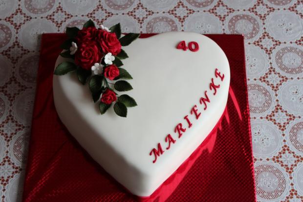 Srdce s ružami, torta, Narodeninové torty, dasakrup, 1