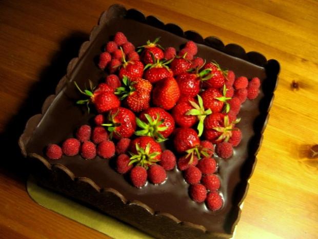Čoko-jahodková, torta, Čokoládové torty Čoko-jahodková, torta, Čokoládové torty, babka Katka, 1