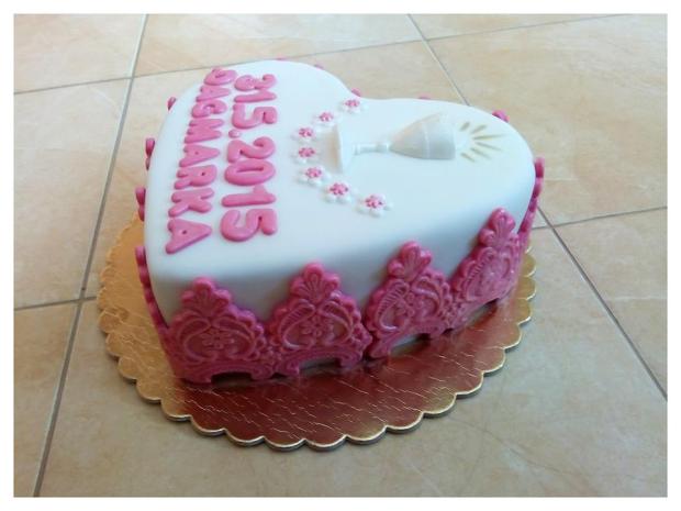 Srdiečko na 1. sv. prijímanie, torta, Torty na cirkevné sviatky Srdiečko na 1. sv. prijímanie, torta, Torty na cirkevné sviatky, dakota14, 2