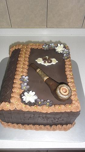 čokoládová kniha s fajkou, torta, Čokoládové torty, Ivka29, 1
