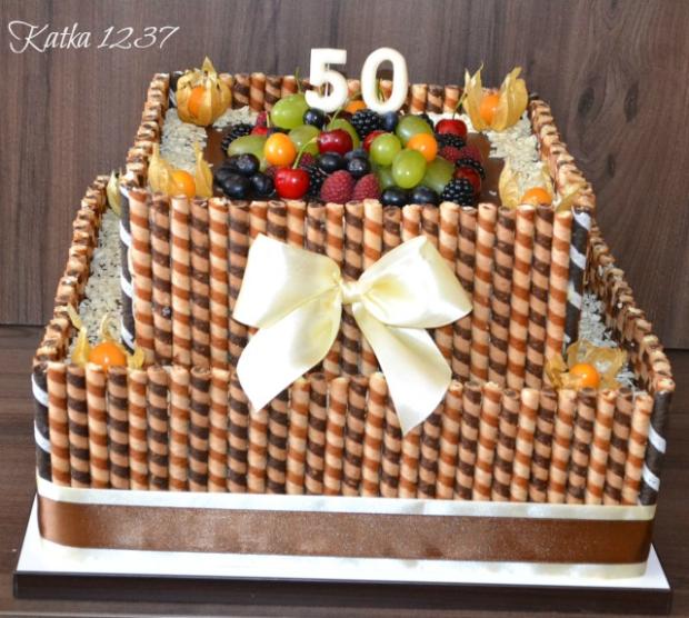 čokoládová s trubičkami, torta, Čokoládové torty, katka1237, 1