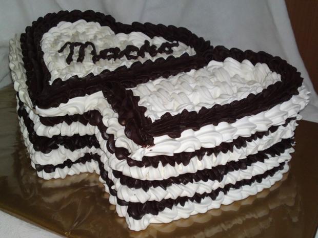 Penové dvojsrdce k meninám..., torta, Netradičné torty Penové dvojsrdce k meninám..., torta, Netradičné torty, Mariolka, 2