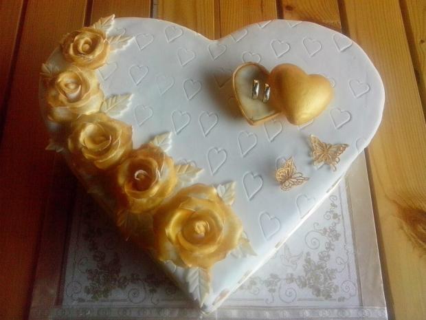 zlato-biela, torta, Svadobné torty, zukatomeka, 2