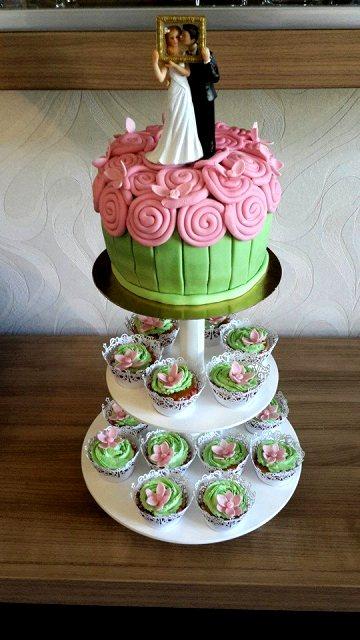 svadobná cupcakeková, torta, Svadobné torty, Maskrtna Katka, 1