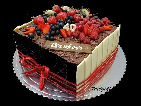 Čokoládovo ovocná, torta, Narodeninové torty, TortyMia, 1