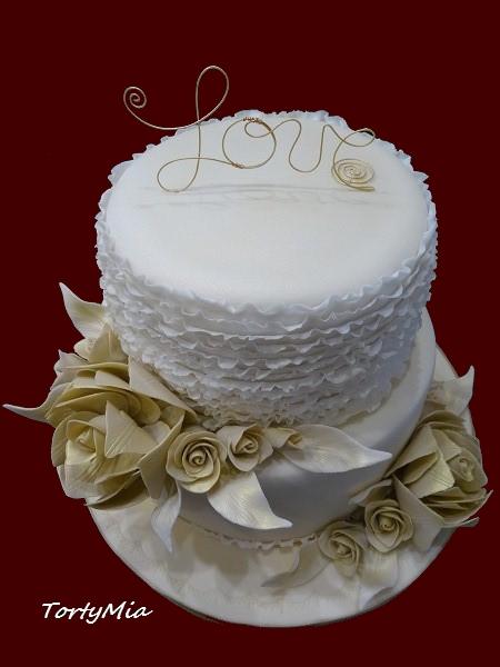 Svadobná torta Love, torta, Svadobné torty, TortyMia, 2