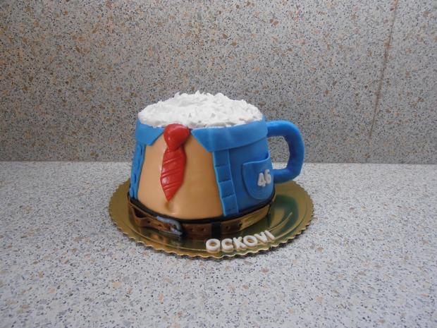 krígeľ piva - podľa predlohy, torta, Narodeninové torty, nmiriam, 1