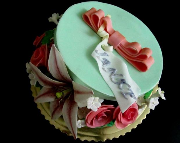 Kvetinková krabička k 30ke_iný pohľad, torta, Narodeninové torty, Mary Kay, 1