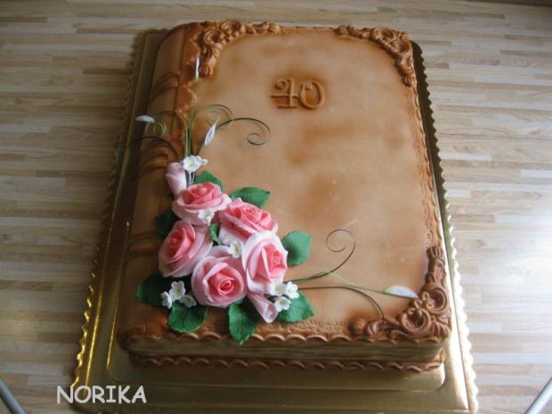 Kniha na 40., torta, Narodeninové torty, norika, 1