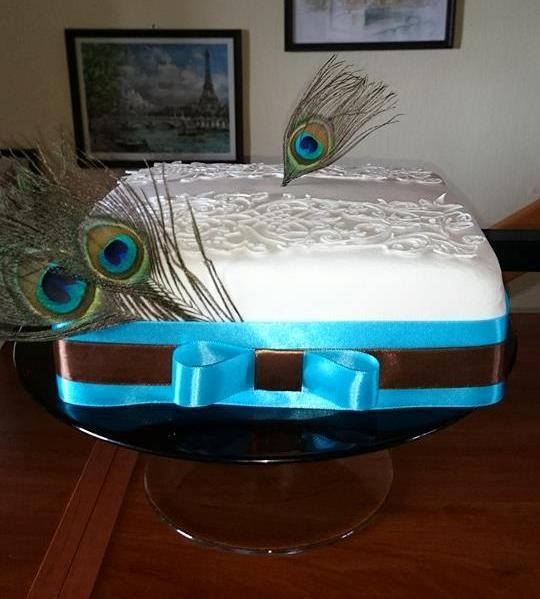 s pávimi perami, torta, Narodeninové torty, stastnunka, 1