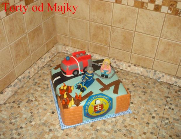 hasičovi, torta, Narodeninové torty, drobecek, 1