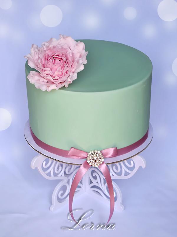 Jednoduchá s pivonkou.., torta, Narodeninové torty Jednoduchá s pivonkou.., torta, Narodeninové torty, Lorna, 1